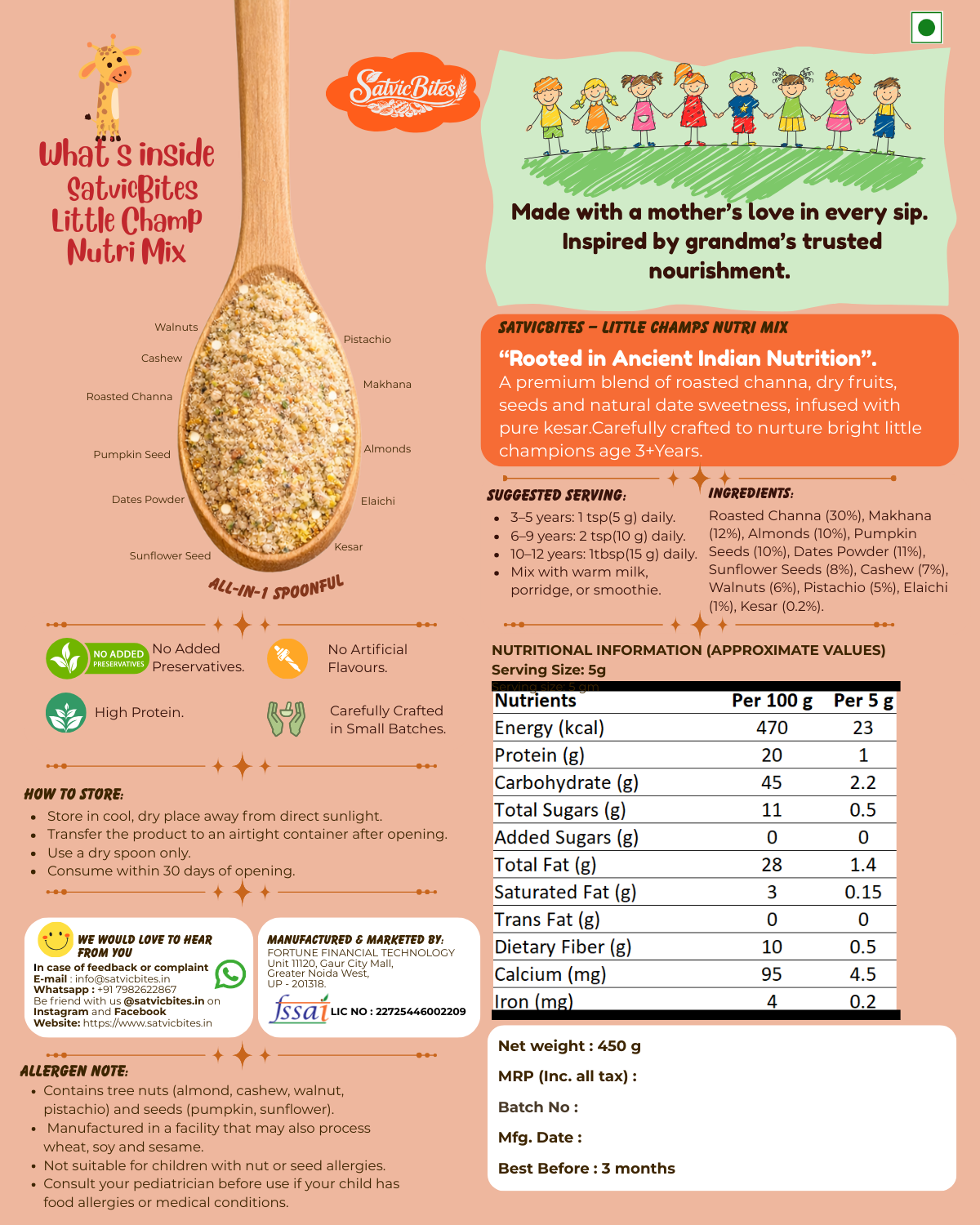 SatvicBites Little Champs Nutri Mix