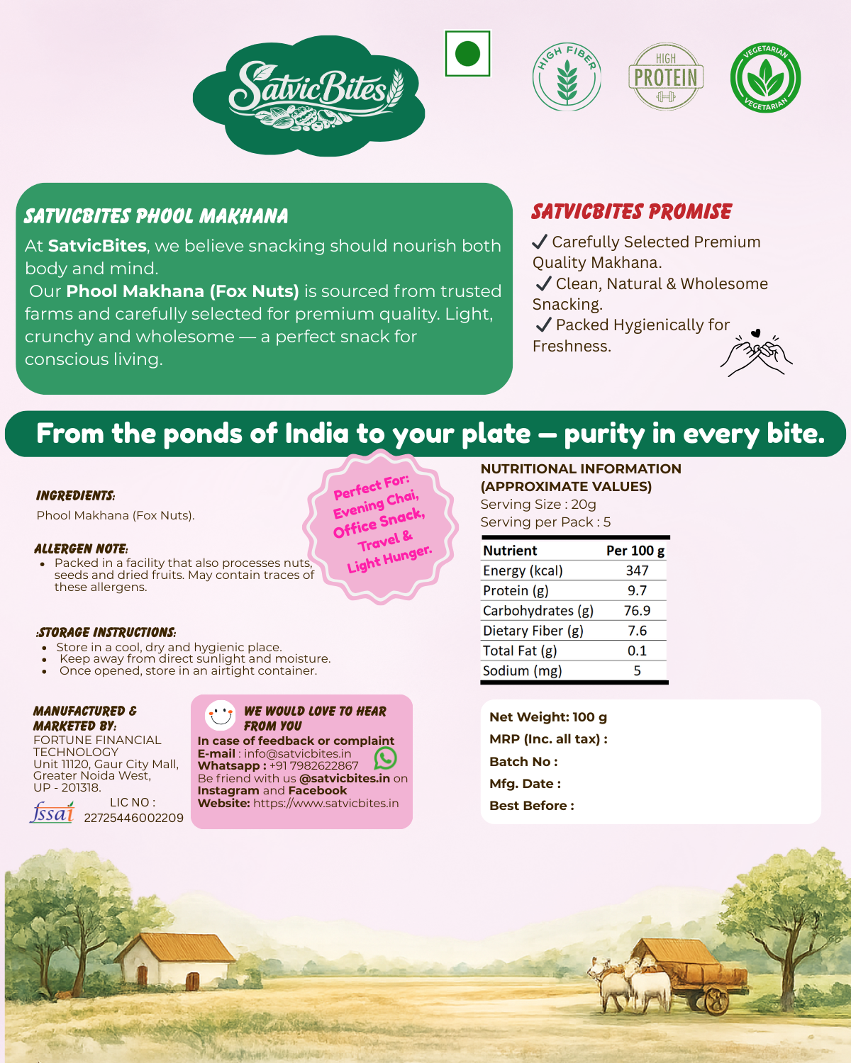 Satvicbites Phool Makhana 6+ Suta